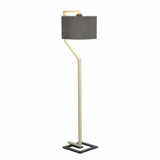 Elstead Axios 1 Light Floor Lamp with Grey Shade Elstead Axios 1 Light Floor Lamp with Grey Shade