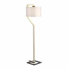 Elstead Axios 1 Light Floor Lamp with Ivory Shade