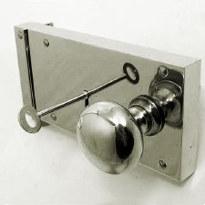 Plain Rim Lock 8" Right Hand Polised Nickel