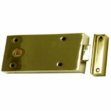 Unflanged Rim Latch 8" Polished Brass Unlacquered