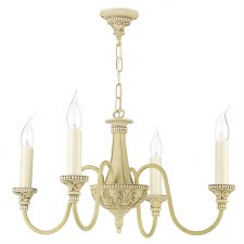 David Hunt BAI0445 Bailey 4 Arm Ceiling Pendant Light Antique Cream David Hunt BAI0445 Bailey 4 Arm Ceiling Pendant Light Antique Cream
