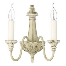 David Hunt BAI0945 Bailey Double Wall Light Antique Cream David Hunt BAI0945 Bailey Double Wall Light Antique Cream