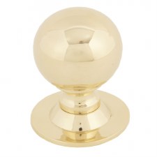 From The Anvil Ball Cabinet Knob Polished Brass Small