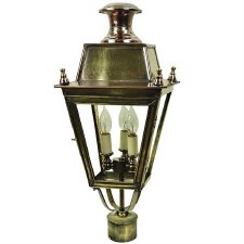 Balmoral Lamp Post Head for 2" dia. Renovated Brass