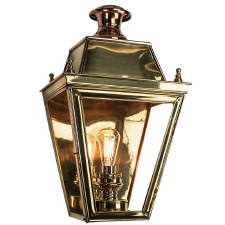 Balmoral Large Flush Outdoor Wall Lantern Polished Brass
