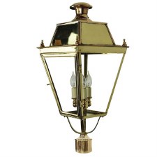 Balmoral Large Lamp Post Head for 3" dia. Polished Brass