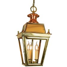 Balmoral Pendant Hanging 3 Light Cluster Lantern Polished Brass Unlacquered