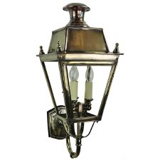 Balmoral Wall Lantern 3 Light Cluster Renovated Brass