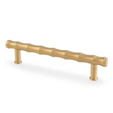 Bamboo Cabinet Pull Handle 128mm Satin Brass PVD