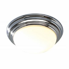 Small Barclay Flush Bathroom Ceiling Light Polished Chrome