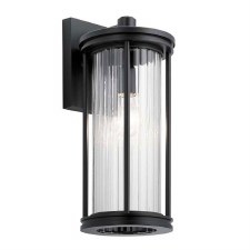 Kichler Barras Medium Outdoor Wall Light Black