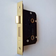 Bathroom Mortice Lock G8020 2.5" 5mm Spindle Polished Brass Unlacquered