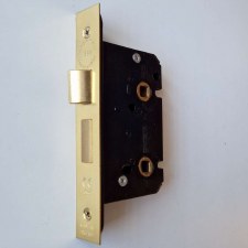 Bathroom Mortice Lock G8021 2.5" 8mm Spindle Polished Brass Unlacquered