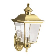 Kichler Bay Shore Outdoor Wall Lantern Medium Polished Brass