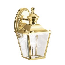 Kichler Bay Shore Outdoor Wall Lantern Large Polished Brass