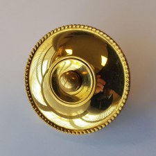 Aston Beaded Bell Push 54mm Polished Brass Lacquered