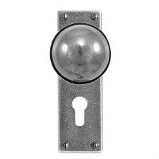 Finesse Beamish Door Knobs Euro Lock FD040E7 Solid Pewter