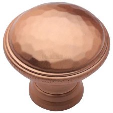 Heritage Beaten Cabinet Knob C4545 Satn Rose Gold