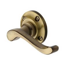Heritage Bedford Door Handle V820 Antique Brass