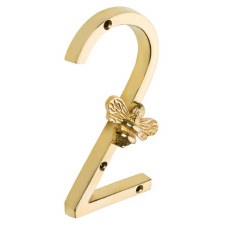 Bee Numeral 2 Brass
