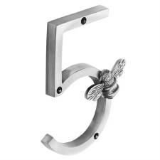 Bee Numeral 5 Pewter