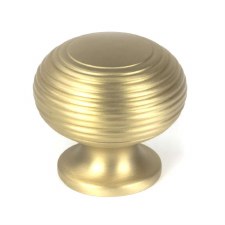 From The Anvil Beehive Cabinet Knob 40mm Satin Brass