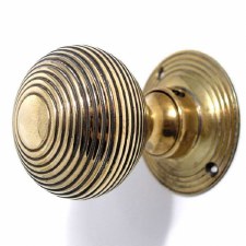Beehive Door Knobs Renovated Brass