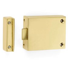 Beggar Door Latch Right Hand Polished Brass Lacquered