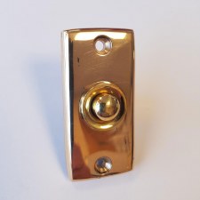 Aston Door Bell Push Rectangular Polished Bronze Unlacquered Aston Door Bell Push Rectangular Polished Bronze Unlacquered
