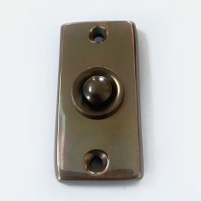 Aston Door Bell Push Rectangular Polished Solid Bronze Antiqued Aston Door Bell Push Rectangular Polished Solid Bronze Antiqued