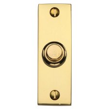 Heritage Bell Push V1182 Polished Brass Lacquered