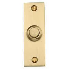 Heritage Bell Push V1182 Satin Brass Lacquered