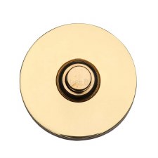 Heritage Round Bell Push V1184 Polished Brass Lacquered