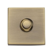 Heritage Square Bell Push V1188 Antique Brass