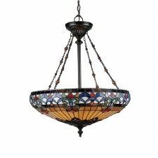 Quoizel Belle Fleur Tiffany Pendant Light Vintage Bronze Quoizel Belle Fleur Tiffany Pendant Light Vintage Bronze
