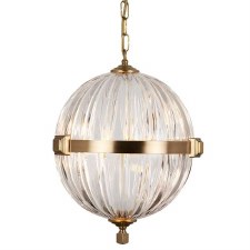 Belzoni Tiered Globe Satin Brass (3.0M Drop)