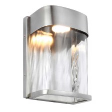 Feiss Bennie LED Wall Light Small Painted Brushed Steel Feiss Bennie LED Wall Light Small Painted Brushed Steel