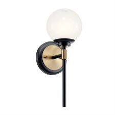 Kichler Benno Bathroom Wall Light Black & Champagne Bronze