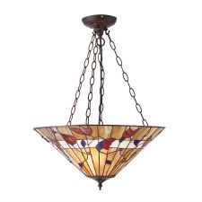 Interiors 1900 Bernwood Tiffany 3 Chain Ceiling Light Interiors 1900 Bernwood Tiffany 3 Chain Ceiling Light