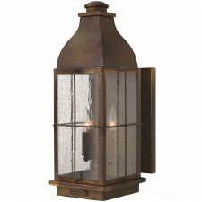 Hinkley Bingham Outdoor Wall Light Lantern Large Antique Brass