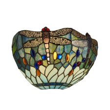 Interiors 1900 Blue Dragonfly Tiffany Wall Light Interiors 1900 Blue Dragonfly Tiffany Wall Light