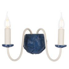 Additional picture of David Hunt Bodkin Double Wall Light Persian Blue