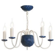 David Hunt Bodkin 5 Light Chandelier Persian Blue