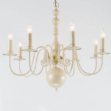 Bologne 8 Light Cream Chandelier
