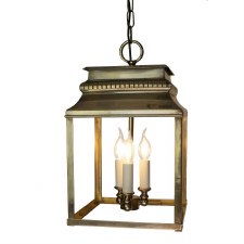 Bordeaux Hanging Lantern Medium Renovated Brass