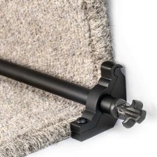 Bordeaux Plain Stair Rod Set For Runner Carpets Black