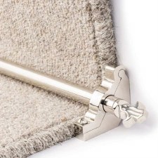 Bordeaux Plain Stair Rod Set For Runner Carpets Polished Nickel