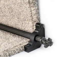 Bordeaux Reeded Stair Rod Set For Runner Carpets Black