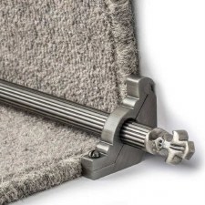 Bordeaux Reeded Stair Rod Set For Runner Carpets Pewter