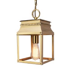 Bordeaux Hanging Lantern Small Polished Brass Lacquered